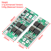 Chargeur de batterie au lithium 2S 20A Li-ion PCB & PCBA Enhanced 8V 9V Lipo Cell Module BMS Protection Board 20A Current Drill Motor