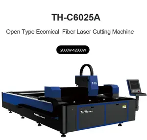 Tihi 6025A açık tip ekonomik tek masa 2000W ~ 12000W sac fiber lazer metal kesme makinesi