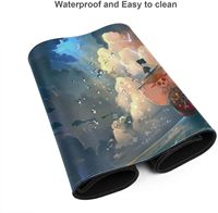 Tapis de souris de jeu en caoutchouc Anime en gros, grand tapis de souris XXL personnalisé avec impression par sublimation pour bureau, grands tapis de souris japonais