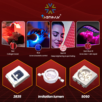 Panneau LED UV portable pour usage domestique - Thérapie par la lumière UVA+UVB à spectre complet 310nm/365nm pour le bronzage personnel et le bien-être de la peau