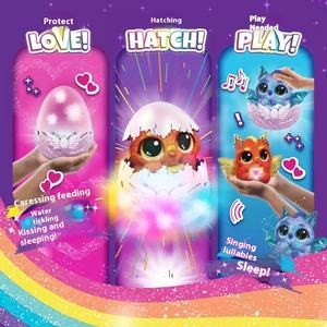 Ha Tchimals Hatch Magic Egg Jouet électronique en peluche pour enfants assistant à la cérémonie du bébé Dragon et Licorne - Product Image 5