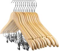 Tailai en bois prix d'usine en gros couleur naturelle cintre en bois personnalisé pour vêtements cintres de costume en bois