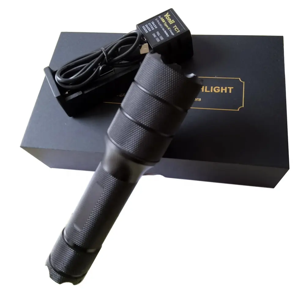 1.7KM Long Range IP67 Tactical Hunting White Laser Flashlight (Not Led Flashlight) with 5000mAh Rechargeable Battery