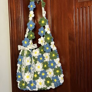 Bolso de flores tejido a mano para mujer, novedad de verano - Product Image 2