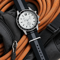 Montre à quartz pour homme, boîtier en alliage, bracelet en nylon tissé, montre-bracelet décontractée pour homme, pour l'extérieur