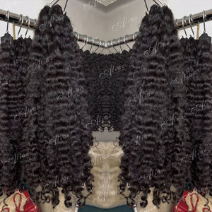 Lớp 14A Sóng Tự Nhiên Sâu Xoăn Bó Tóc Con Người Nguyên Liệu Việt Nam Miến Điện Remy Trinh Brazil Campuchia Bluk Dệt Các Nhà Cung Cấp - Product Image 4