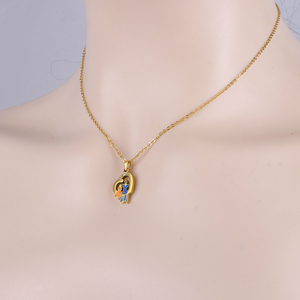 Collar con Colgante de Corazón Chapado en Oro 304 316, Diseño de Dibujos Animados, Cadena de Serpiente, Joyería Linda Unisex para Uso Diario - Product Image 3