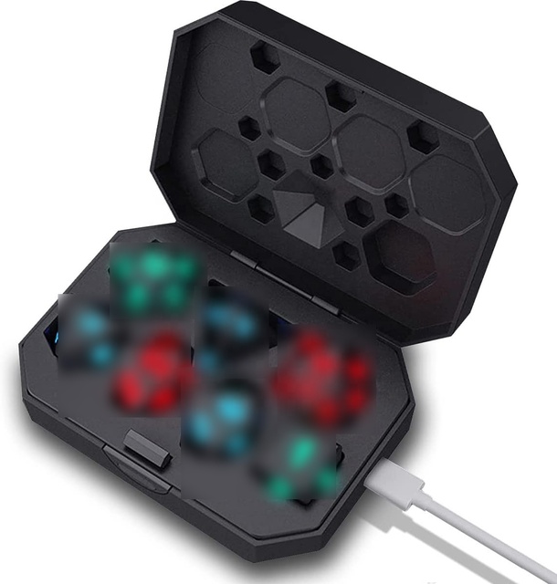 In Stock Light up DND Led Flashing Dice Rechargeable LED Dice Set with Charging Box