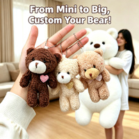 Ours en peluche personnalisé avec logo, jouet en peluche doux, animaux en peluche sur mesure, vente en gros OEM pour cadeaux d'affaires