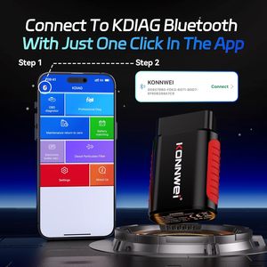 Scanner de diagnostic automobile KONNWEI KDIAG Bluetooth 5.2 OBD2, lecteur de codes bidirectionnel, vente en gros - Product Image 5