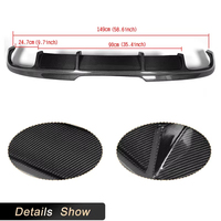 Diffuseur de pare-chocs arrière en fibre de carbone véritable pour Audi TT TTS MK2 8J 2008-2014, séparateur arrière agressif