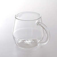 Mini tasse à espresso en verre avec double bec verseur, mug à lait classique réutilisable, résistant à la chaleur, compatible lave-vaisselle et micro-ondes