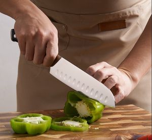 Barbacoa profesional Grill Santoku Chef Cuchillo con hoja negra MOQ bajo <span class=keywords><strong>Cuchillos</strong></span> de cocina Alemania JYTD94 - Product Image 3