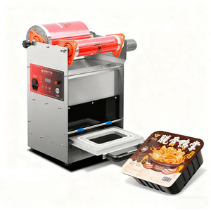 Machine de scellage semi-automatique commerciale pour boîtes à lunch et barquettes alimentaires à emporter - Product Image 1