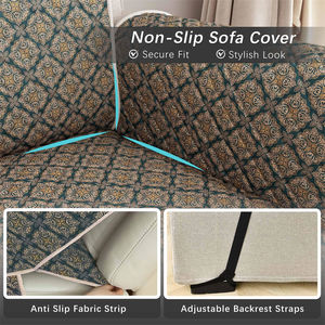 Meilleures ventes - Housse de <span class=keywords><strong>canapé</strong></span> 3 places gris clair, lavable, extensible, antidérapante, <span class=keywords><strong>protège</strong></span>-meubles pour salon - Product Image 6