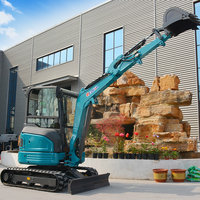 Mini-excavatrice sur chenilles en caoutchouc de 1 à 3,5 tonnes avec moteur de pompe hydraulique pour moteur Stage V, cabine fermée, ROPS, FOPS, certifiée CE Europe