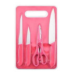 5Pcs/Set Multifunctional Cutters Ceramic Knife Set Paring Peeler Chopping Board Nordic Candy Color Portable Picnic <strong>Kitchen</strong> Tools - Product Image 2