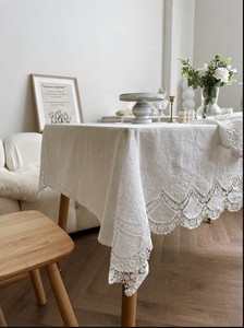 OEM ODM Haute Qualité Luxueux Design Moderne 100% Ensemble de Nappe Multicolore en Coton Biologique Offre Spéciale Technique Tissée Florale - Product Image 4