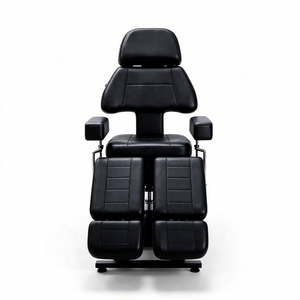 Fauteuil de Soin Esthétique et Tatouage Pliant en Cuir PU avec Repose-Pieds Réglable et Cadre en Acier Inoxydable – Vente en Gros - Product Image 5