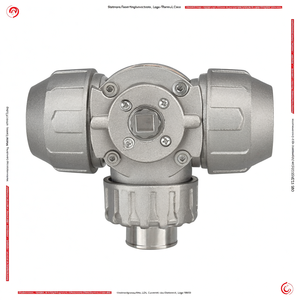 Vanne électrique COVNA pour commande urgente DN40, trois voies, port en L, actionneur électrique modulant 24V AC, vanne à bille en PVC véritable union - Product Image 5
