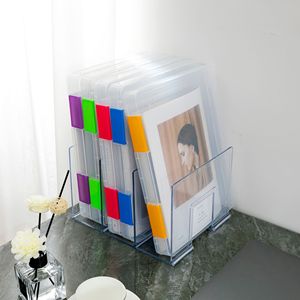 Xunlang Transparent <b>File</b> Box A4 Size Office <b>Organizer</b> Desktop Storage Container Plastic Document Holder for Home and School Use - Product Image 2