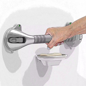 <strong>Suction</strong> Shower <strong>Grab</strong> Bar Installation Steady Handle 17 Inch <strong>Grab</strong> <strong>Rails</strong> Handrail Handicap Safety <strong>Grab</strong> Bar <strong>Rails</strong> for Bathtub - Product Image 3