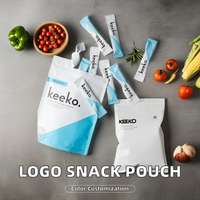 Sachet refermable personnalisé avec logo, en PET, avec fermeture éclair, scellé à chaud, pour emballage de snacks, épices, noix, doypack