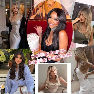 Pruik Dameshaarblok Uit Chemische Vezel Met Pony Van Acht Tekens Lang Krullend Haar Onzichtbaar Naadloos Haarverlengingsblok - Product Image 2