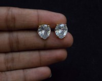 Pendientes de Plata de Ley 925 con Baño de Oro de 18K, Diseño Clásico de Diamante Facetado en Forma de Pera, Engaste de Bisel, Elegantes y Modernos para Mujer