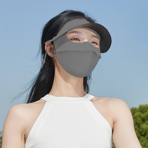 Masque facial d'été anti-UV pour femmes, filles, visière de protection solaire complète, chapeau en nylon pour un usage quotidien - Product Image 2