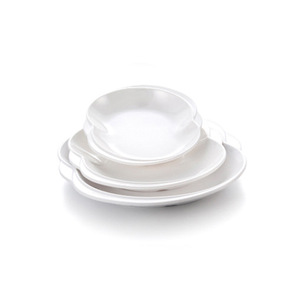 Plato Creativo Blanco de Porcelana Melamina Jade A8, Plato para Verduras en Forma de Corazón, Plato con Compartimentos para Aperitivos y Barbacoa - Product Image 3