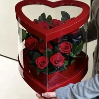 Cadeau de la Saint-Valentin 2026 : Roses éternelles préservées, véritables fleurs séchées, immortelles, avec LED, faites à la main, de qualité supérieure