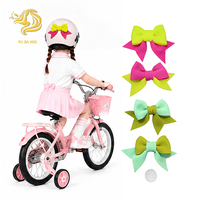 Casque pour enfants FUJIA tendance avec contraste de couleurs, accessoire nœud auto-adhésif amovible pour casques de vélo et de trottinette pour filles