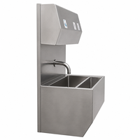Station de lavage des mains automatique Topwing en acier inoxydable avec sécheur à air haute vitesse, couverture 10 mètres pour la sanitisation des usines agroalimentaires
