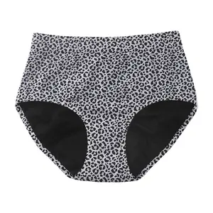 OEM Wholesale 5 Layers Leopard Print Overnight Protect Super Absorbent Leakproof Girls Menstrual Panties Women Period Underwears