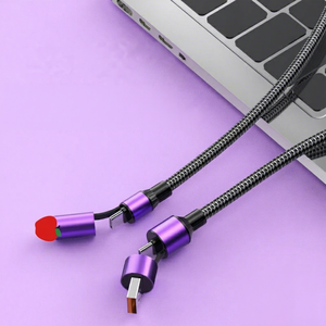 สายชาร์จเร็ว 4 in 1 กำลังไฟ 120W ผ่านการรับรองจากผู้ผลิต สาย <span class=keywords><strong>USB</strong></span> 2.0 แบบ 4-in-1 - Product Image 2