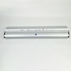 Sàn Đứng Hắ<span class=keywords><strong>t</strong></span> Hơ<span class=keywords><strong>i</strong></span> Cuộn Lên Banner Chấ<span class=keywords><strong>t</strong></span> Liệu Bảo Vệ Màn Hình Lá Chắn Con Lăn Kéo Lên Banner Có Thể Thu Vào PP YZ Hiển Thị Nhôm - Product Image 4