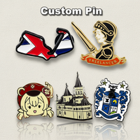 Badge en métal personnalisé en alliage de zinc pour vêtements, chapeaux, revers, avec logo anime, émail dur ou souple, pour cadeaux
