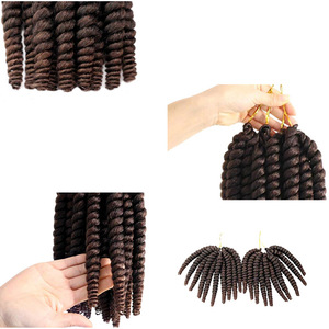 Estensioni per trecce sintetiche 130g Springy Afro Twist Hair Mambo Curls, ignifughe, <span class=keywords><strong>a</strong></span> lunga durata, in fibra <span class=keywords><strong>a</strong></span> bassa temperatura - Product Image 4