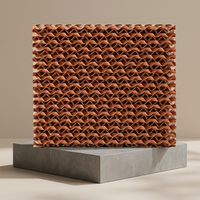 Panneau de refroidissement par évaporation en cellulose pour élevage avicole, poulets de chair et poules pondeuses, pour sol de ferme, avec ventilation en nid d'abeille et fonction de refroidissement mural
