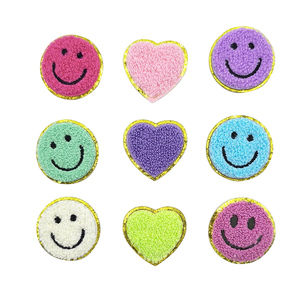 แพทช์ปักบนผ้าแผ่นปักลายใบหน้ารูปดาวสำหรับตกแต่งเทศกาลคริสต์มาสด้วยหัวใจวัวแวววาว - Product Image 5