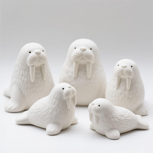 รูปปั้นสัตว์เลี้ยงลูกด้วยนมในทะเลตราประทับพร้อมสำหรับการวาดภาพรูปปั้นสัตว์เลี้ยงลูกด้วยนมในทะเลที่ไม่ได้ทาสีด้วยการปรับแต่งอย่างเต็มรูปแบบ - Product Image 6