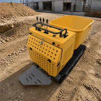 Mini-dumper sur chenilles YH-1200, camion benne de 1200 kg, machine à déchargement hydraulique autonome pour usage agricole et de jardinage