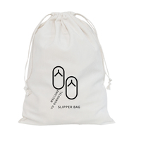 Logo personnalisé Pochettes de rangement Babouche Sacs pantoufles hôtel avec cordon de serrage en velours multicolore