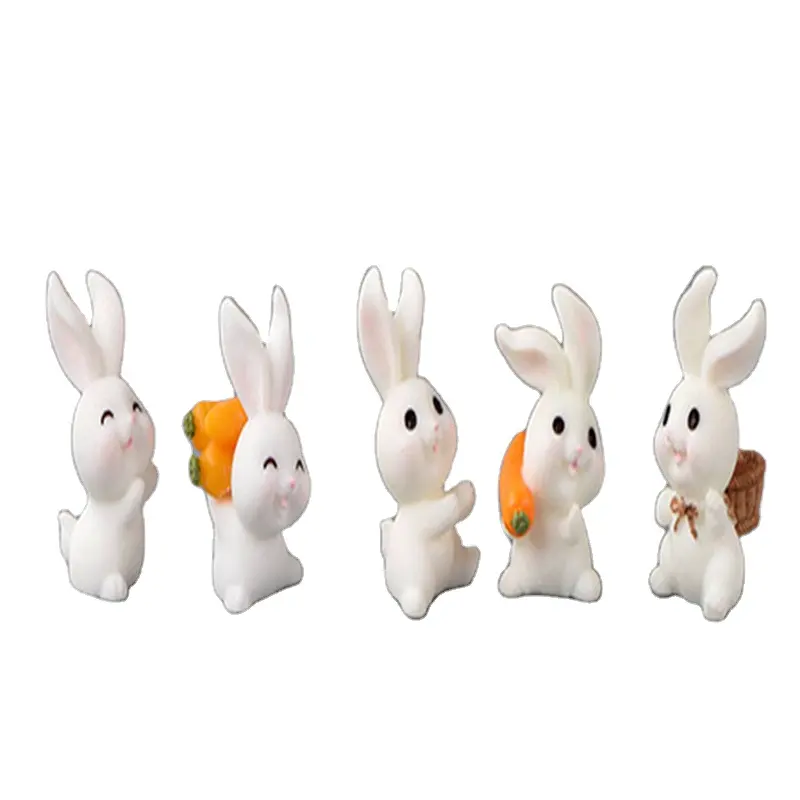 New Fashion Cute Home Decor Luxus zubehör Kaninchen Weihnachten Ornament Harz Kaninchen Figur