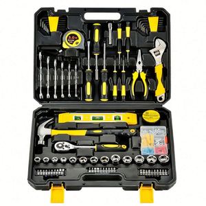 Ensemble d'outils manuels combinés Habo/Habo pour le bricolage, en acier au carbone, pour la menuiserie, coffret cadeau, vente en gros - Product Image 1