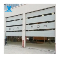 Portão de Garagem Vertical de Aço Antifurto e Resistente ao Vento com Abertura Dobrável para Uso em Armazéns