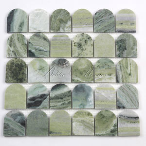 Carrelage mural en mosaïque de marbre de style arcade décor à la maison caractéristique chic couvrant la façade de dosseret moderne transformer la conception minimaliste - Product Image 5