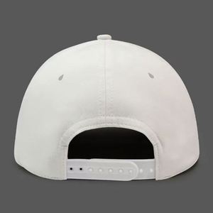 Casquettes de baseball 6 panneaux de haute qualité en gros avec logo personnalisé, visière incurvée blanche et cordon, idéales pour le golf et les sports de plein air - Product Image 3