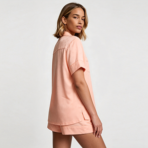 Women's Luxury Satin Pajama Set for Women Short Sleeve Button Down Sleepwear with Shorts Elegant Silky Loungewear - Product Image 2